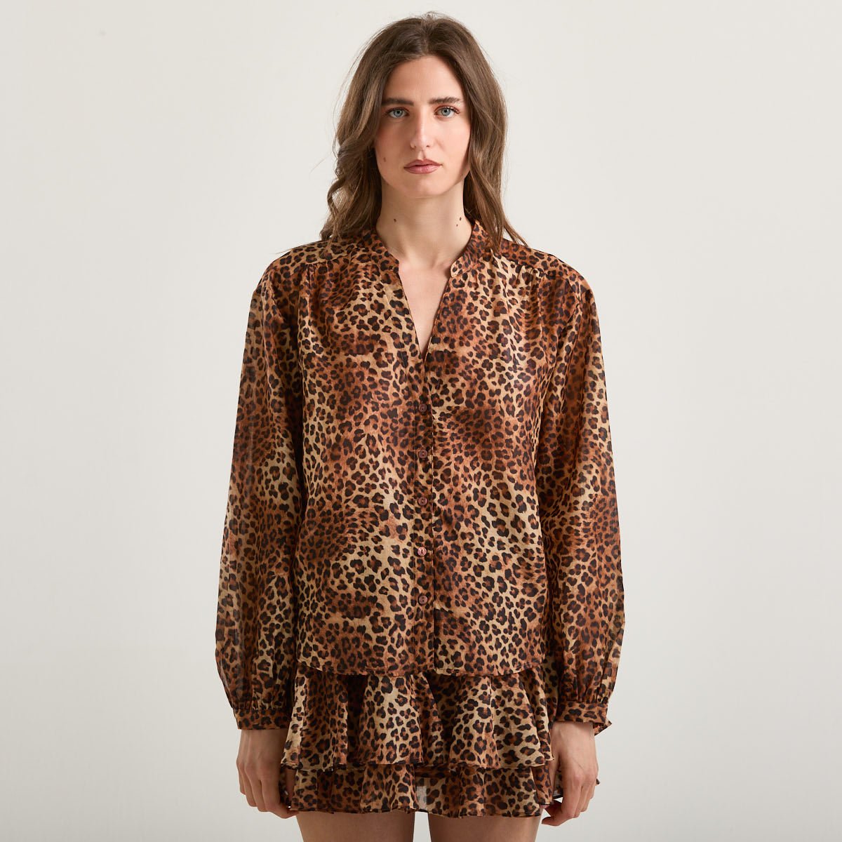 Mc2 Saint Barth camicia liona sand leopard