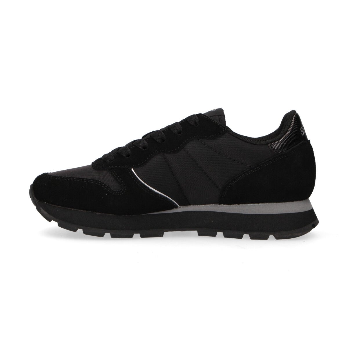 Sun68 sneaker Ally Silver in camoscio nera
