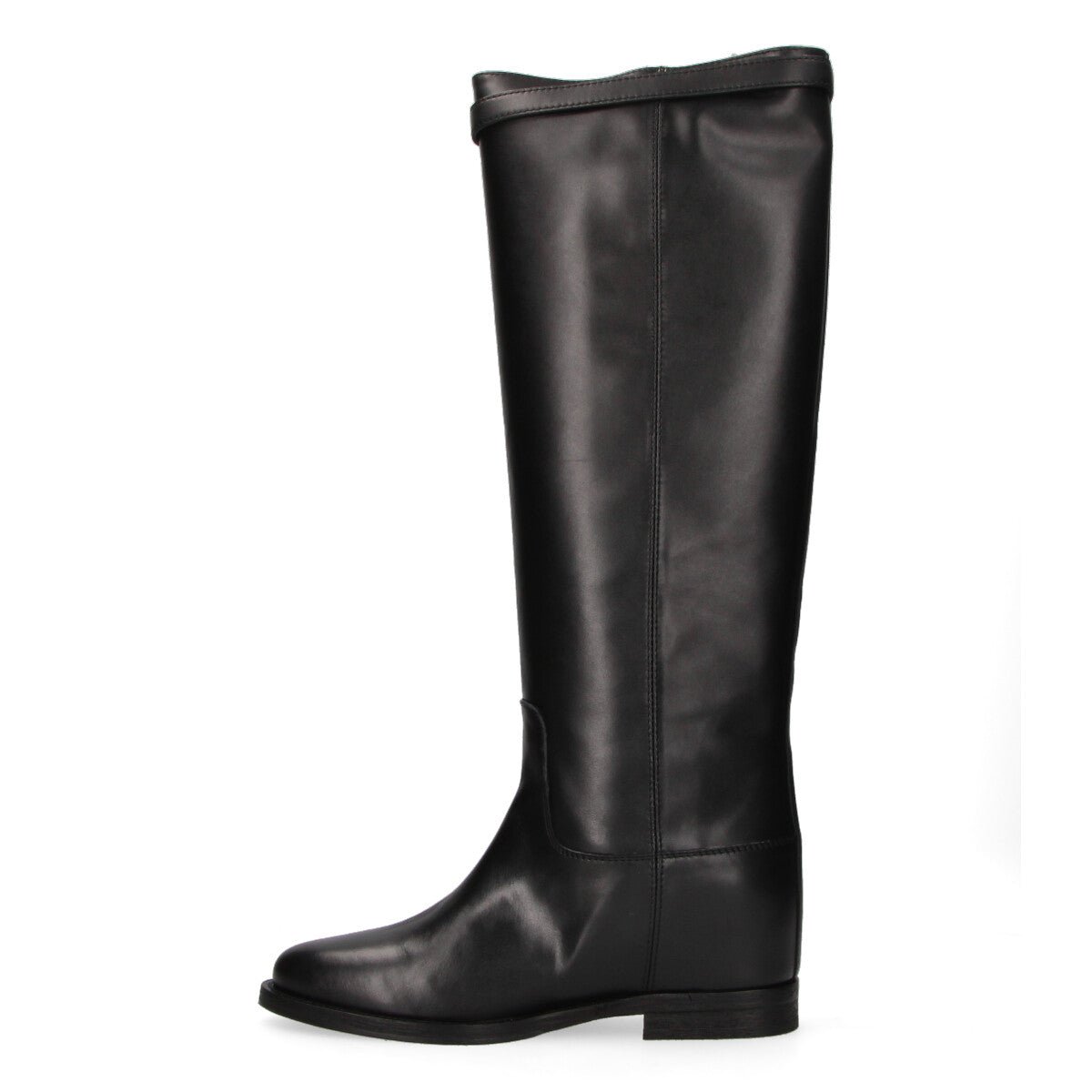 Via Roma 15 stivale Luxury con cinturino in pelle nera